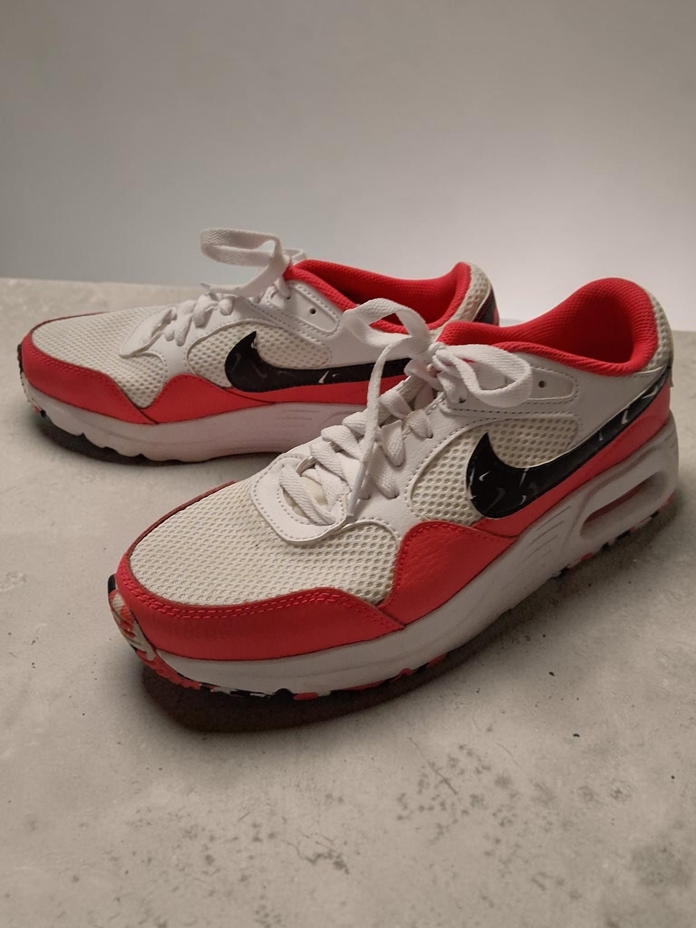 Nike Pink/White Athletic Shoe Interior Label Detailing